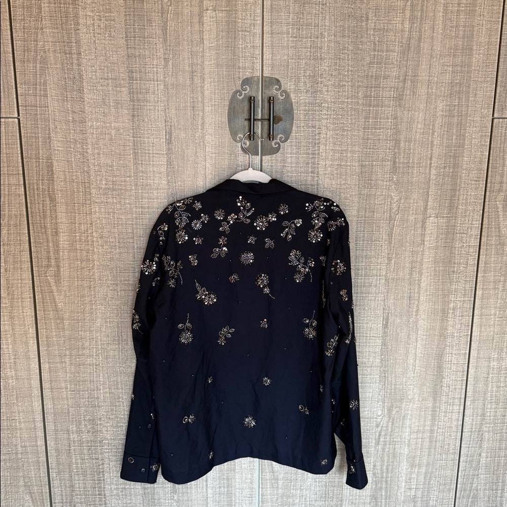 Zara Studio Limited Edition Flowy Sequined Shirt - Picture 4 of 17